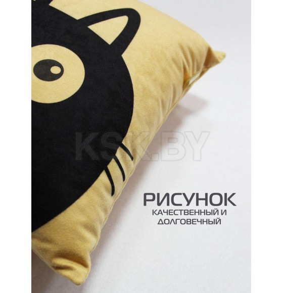 Подушка декоративная MATEX MEOW. CHUBBY. Размер: 35x35 Цвет: Горчичный,черный (62-059) 