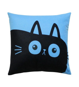 Подушка декоративная MATEX MEOW. CHUBBY. Размер: 35x35 Цвет: Голубой,черный