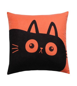 Подушка декоративная MATEX MEOW. CHUBBY. Размер: 35x35 Цвет: Лососевый, черный