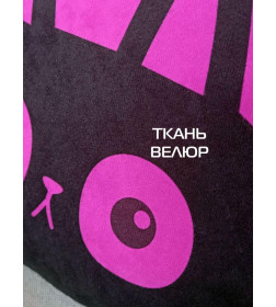 Подушка декоративная MATEX MEOW. CHUBBY. Размер: 35x35 Цвет: Фуксия, черный