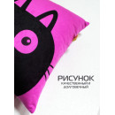 Подушка декоративная MATEX MEOW. CHUBBY. Размер: 35x35 Цвет: Фуксия, черный (62-097) 