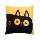 Подушка декоративная MATEX MEOW. CHUBBY. Размер: 35x35 Цвет: Абрикосовый, черный (62-103) 