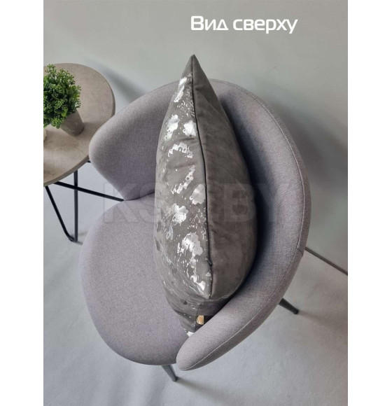 Подушка декоративная MATEX LUXURY. ЗМЕЯ. Размер: 45x45 Цвет: Серебристый, серый (13-952) 