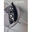 Подушка декоративная MATEX LUXURY. ЗМЕЯ. Размер: 45x45 Цвет: Серебристый, черный (13-969) 