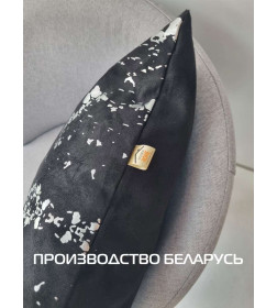 Подушка декоративная MATEX LUXURY. ЗМЕЯ. Размер: 45x45 Цвет: Серебристый, черный