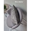 Подушка декоративная MATEX LUXURY. КРОКОДИЛ. Размер: 45x45 Цвет: Серебристый, серый (13-914) 