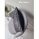 Подушка декоративная MATEX LUXURY. КРОКОДИЛ. Размер: 45x45 Цвет: Серебристый, черный (13-921) 