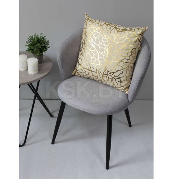 Подушка декоративная MATEX LUXURY. ФАКТУРА. Размер: 45x45 Цвет: Золотой, бежевый (13-785) 