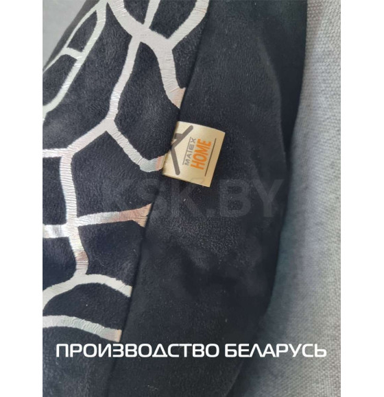 Подушка декоративная MATEX LUXURY. ФАКТУРА. Размер: 45x45 Цвет: Серебристый, черный (13-808) 