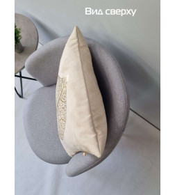 Подушка декоративная MATEX LUXURY. ЛИСТ. Размер: 45x45 Цвет: Золотой, бежевый
