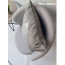Подушка декоративная MATEX LUXURY. ЛИСТ. Размер: 45x45 Цвет: Серебристый, серый (13-839) 