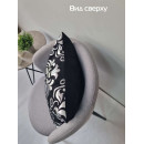 Подушка декоративная MATEX LUXURY. ДАМАСК. Размер: 45x45 Цвет: Серебристый, черный (13-761) 