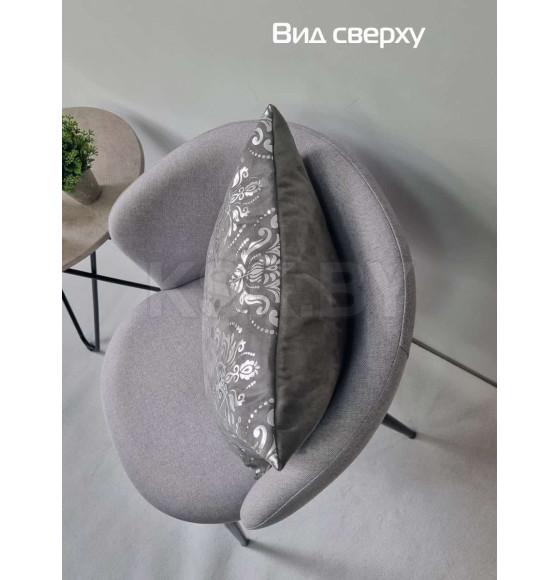 Подушка декоративная MATEX LUXURY. ОБОИ. Размер: 45x45 Цвет: Серебристый, серый (14-034) 