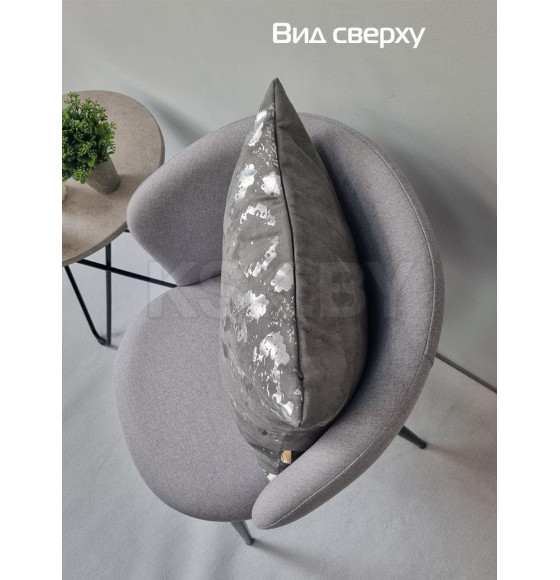 Наволочка декоративная MATEX LUXURY. ЗМЕЯ. Размер: 45x45 Цвет: серебристый, серый (13-372) 