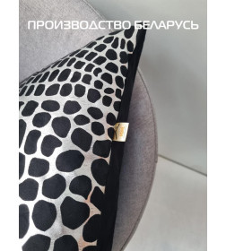 Наволочка декоративная MATEX LUXURY. КРОКОДИЛ. Размер: 45x45 Цвет: серебристый, черный