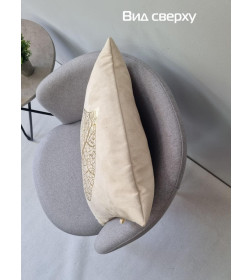 Наволочка декоративная MATEX LUXURY. ЛИСТ. Размер: 45x45 Цвет: золотой, бежевый