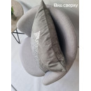 Наволочка декоративная MATEX LUXURY. ЛИСТ. Размер: 45x45 Цвет: серебристый, серый (13-259) 