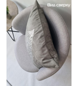 Наволочка декоративная MATEX LUXURY. ЛИСТ. Размер: 45x45 Цвет: серебристый, серый