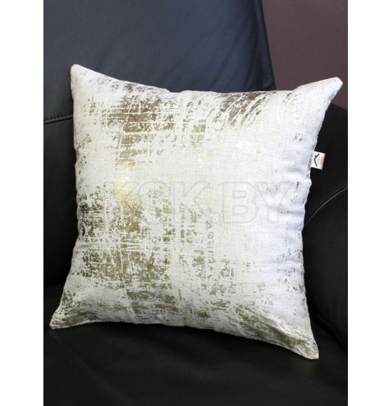 Подушка декоративная MATEX LUXURY. МАЗКИ. Размер: 40x40 Цвет: Золотой, светло-серый (42-785) 