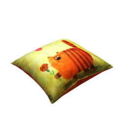 Подушка декоративная MATEX KOTOKLISM. ТИГР. Размер: 33x33 Цвет: горчичный, лососевый