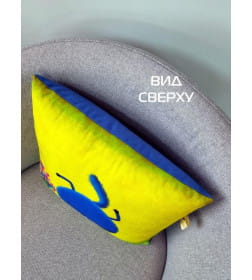 Подушка декоративная MATEX KOTOKLISM. ПУXЛЯ-ГИМНАСТ. Размер: 33x33 Цвет: желтый, фисташковый, синий