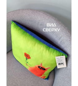 Подушка декоративная MATEX KOTOKLISM. УКЛОН. Размер: 33x33 Цвет: лайм, лососевый, синий