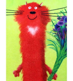Подушка декоративная MATEX KOTOKLISM. КОТ-ЛАСКА. Размер: 33x33 Цвет: лайм, темно-красный, синий
