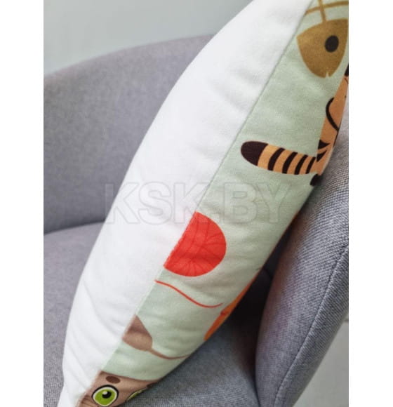 Подушка декоративная MATEX FANTASY. КОТЫ И КЛУБКИ. Размер: 33x33 Цвет: Молочный, коричневый (31-161) 