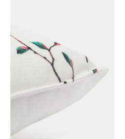 Подушка декоративная MATEX FANTASY. КРАСНЫЕ И СЕРЫЕ ПТИЦЫ. Размер: 33x33 Цвет: Молочный, серый
