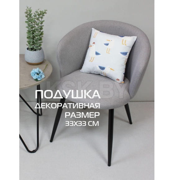 Подушка декоративная MATEX FANTASY. ЧАЙКИ. Размер: 33x33 Цвет: Белый, синий (58-601) 