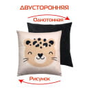 Подушка декоративная MATEX FANTASY. ЛЕОПАРД 3. Размер: 33x33 Цвет: Светло-розовый, персиковый, черный (62-660) 