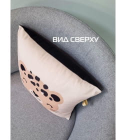 Подушка декоративная MATEX FANTASY. ЛЕОПАРД 3. Размер: 33x33 Цвет: Светло-розовый, персиковый, черный