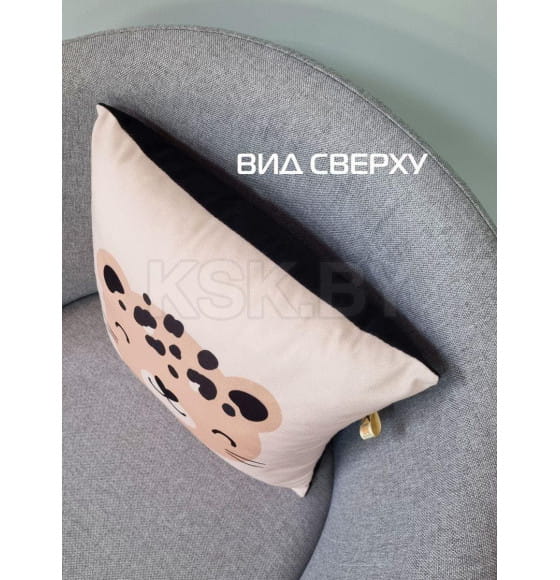 Подушка декоративная MATEX FANTASY. ЛЕОПАРД 3. Размер: 33x33 Цвет: Светло-розовый, персиковый, черный (62-660) 