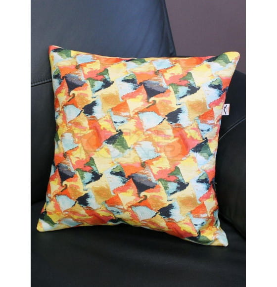 Наволочка декоративная MATEX ФЬЮЖН FRESCO. ЧЕШУЯ. Размер: 38x38 Цвет: оранжевый, зеленый, красный . (44-284) 