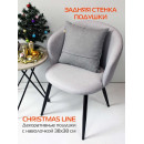 Подушка декоративная MATEX HAPPY NEW YEAR. CHRISTMAS. СНЕГИРИ И ШАРЫ.. Размер: 38x38 Цвет: Голубой, красный (37-743) 