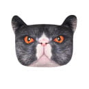 Подушка декоративная MATEX ANIMALS. КОТ КРАСНЫЕ ГЛАЗА. Размер: 41x38 Цвет: Серый, красный (16-014) 