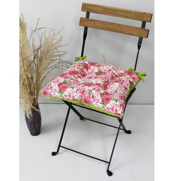 Подушка для сиденья MATEX HOMELY. Размер: 42x42 Цвет: Розовый зеленый (09-405) 