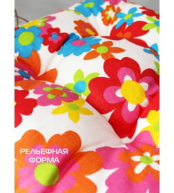 Подушка для сиденья MATEX HOMELY. Размер: 42x42 Цвет: Оранжевый, голубой, белый