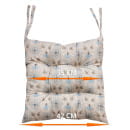 Подушка для сиденья MATEX HOMELY. ВАСИЛЬКИ. Размер: 42x42 Цвет: Серый, голубой (31-536) 