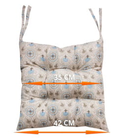 Подушка для сиденья MATEX HOMELY. ВАСИЛЬКИ. Размер: 42x42 Цвет: Серый, голубой
