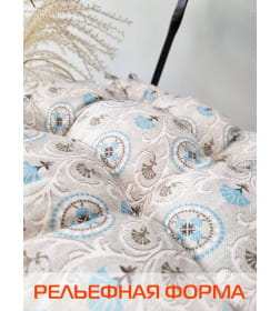 Подушка для сиденья MATEX HOMELY. ВАСИЛЬКИ. Размер: 42x42 Цвет: Серый, голубой