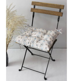 Подушка для сиденья MATEX HOMELY. ВАСИЛЬКИ. Размер: 42x42 Цвет: Серый, голубой