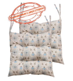 Подушка для сиденья MATEX HOMELY. ВАСИЛЬКИ. Размер: 42x42 Цвет: Серый, голубой