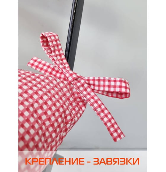 Подушка для сиденья MATEX HOMELY. КРАСНАЯ КЛЕТКА. Размер: 42x42 Цвет: Красный,белый (19-459) 