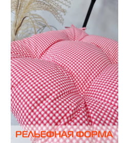 Подушка для сиденья MATEX HOMELY. КРАСНАЯ КЛЕТКА. Размер: 42x42 Цвет: Красный,белый
