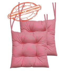 Подушка для сиденья MATEX HOMELY. КРАСНАЯ КЛЕТКА. Размер: 42x42 Цвет: Красный,белый