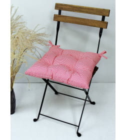 Подушка для сиденья MATEX HOMELY. КРАСНАЯ КЛЕТКА. Размер: 42x42 Цвет: Красный,белый
