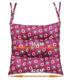 Подушка для сиденья MATEX HOMELY. СОЛНЦЕ НА БОРДОВОМ. Размер: 42x42 Цвет: Бордовый,черный