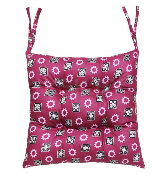 Подушка для сиденья MATEX HOMELY. СОЛНЦЕ НА БОРДОВОМ. Размер: 42x42 Цвет: Бордовый,черный (19-466) 