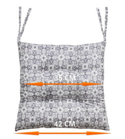 Подушка для сиденья MATEX HOMELY. УЗОР НА КОРИЧНЕВОМ. Размер: 42x42 Цвет: Белый,светло-коричнепый